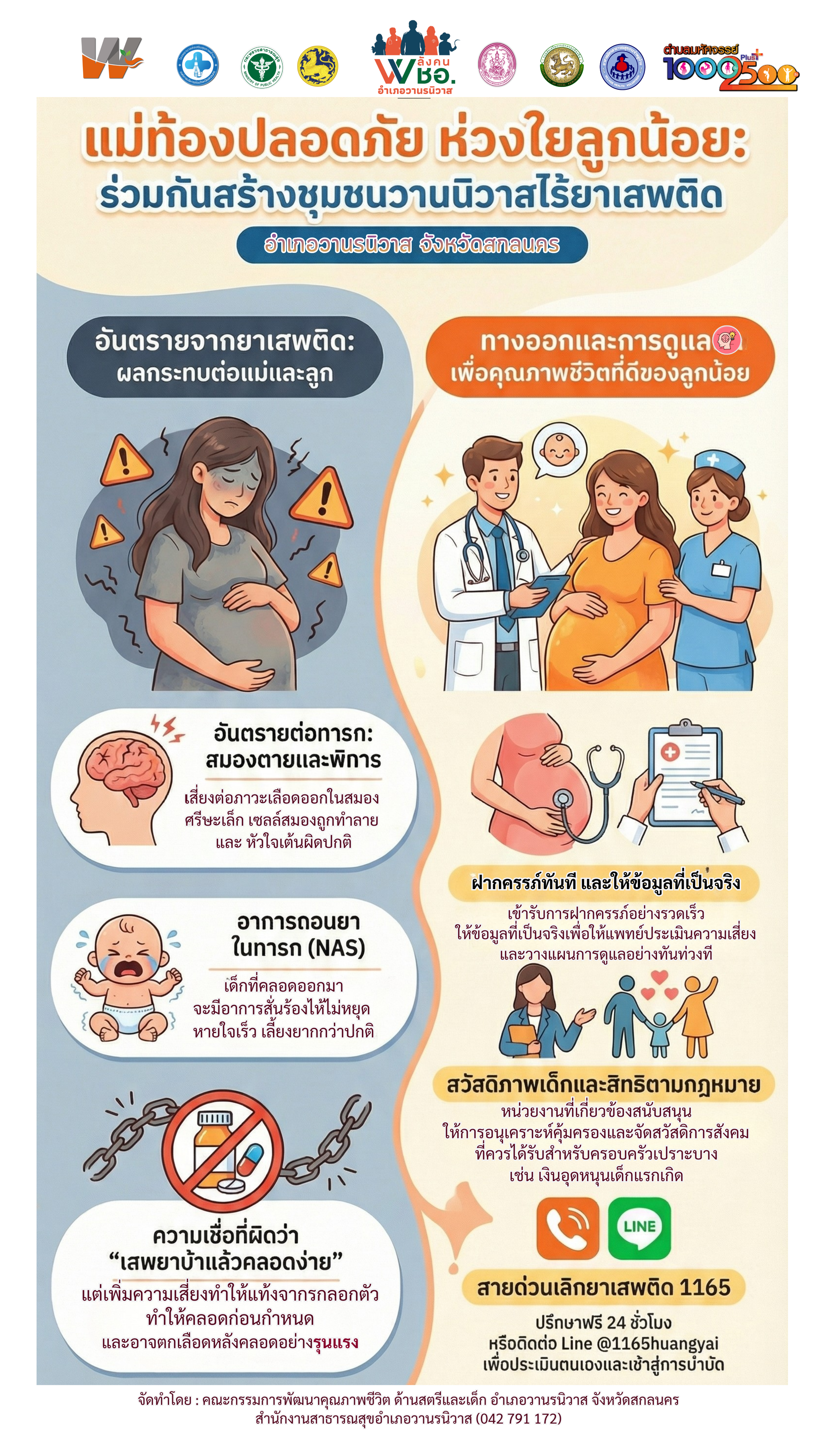 ขออนุญาตประชาสัมพันธ์ สื่อรณรงค์การส่งเสริมการตั้งครรภ์ที่มีคุณภาพ    ????การตั้งครรภ์ที่มีคุณภาพเริ่มต้นจากการลดปัจจัยเสี่ยง เช่น บุหรี่ สุรา ยาเสพติด   ตอน : อันตรายจากการใช้สารเสพติดขณะตั้งครรภ์